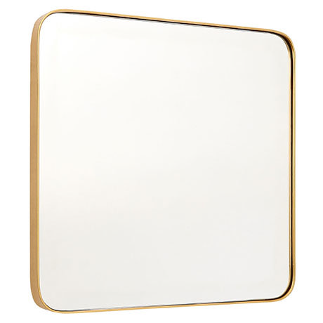 Arezzo Large 500 x 500 Gold Frame Square Wall Mirror 