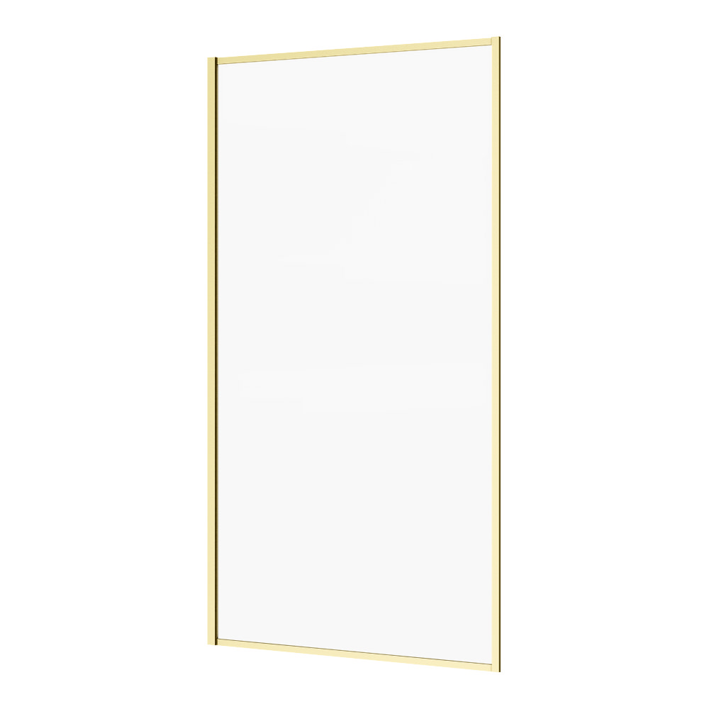 Arezzo Brushed Brass Framed Fixed Bath Screen (800 x 1500mm)