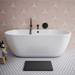 Arezzo Matt Black Round Concealed Manual Valve with Bath Spout + Shower Handset profile small image view 5 