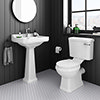 Arezzo Traditional 4-Piece 1TH Bathroom Suite (inc. Chrome Lever) profile small image view 1 