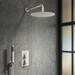 Arezzo Matt White Round Modern Twin Concealed Shower Valve with Diverter profile small image view 5 