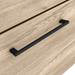 Arezzo Rustic Oak Wall Hung Double Countertop Vanity Unit incl. 2 Basins (1200mm w. Matt Black Handles) profile small image view 3 
