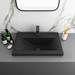 Arezzo Wall Hung Vanity Unit - Matt Pink - 600mm Black Basin profile small image view 4 