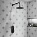 Arezzo Matt Black Industrial Style Push Button Shower Valve (1 Outlet) profile small image view 4 