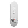 Arezzo Chrome Industrial Style Push Button Shower Valve (2 Outlets) profile small image view 1 