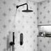 Arezzo Matt Black Industrial Style Push Button Shower Valve (2 Outlets) profile small image view 3 