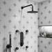 Arezzo Matt Black Industrial Style Push Button Shower Valve (3 Outlets) profile small image view 4 