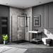 Arezzo Matt Black 1200 x 900 Frameless Sliding Door Shower Enclosure with Black Tray profile small image view 7 
