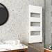 Arezzo White 1200 x 500 Designer Panel Radiator with Towel Rails profile small image view 2 