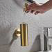 Arezzo Brushed Brass Round Wall Mounted Soap Dispenser profile small image view 3 