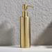 Arezzo Freestanding Round Soap Dispenser Brushed Brass profile small image view 2 