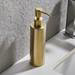 Arezzo Freestanding Round Soap Dispenser Brushed Brass profile small image view 3 
