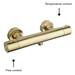 Arezzo Brushed Brass Round Thermostatic Bar Shower Valve profile small image view 4 