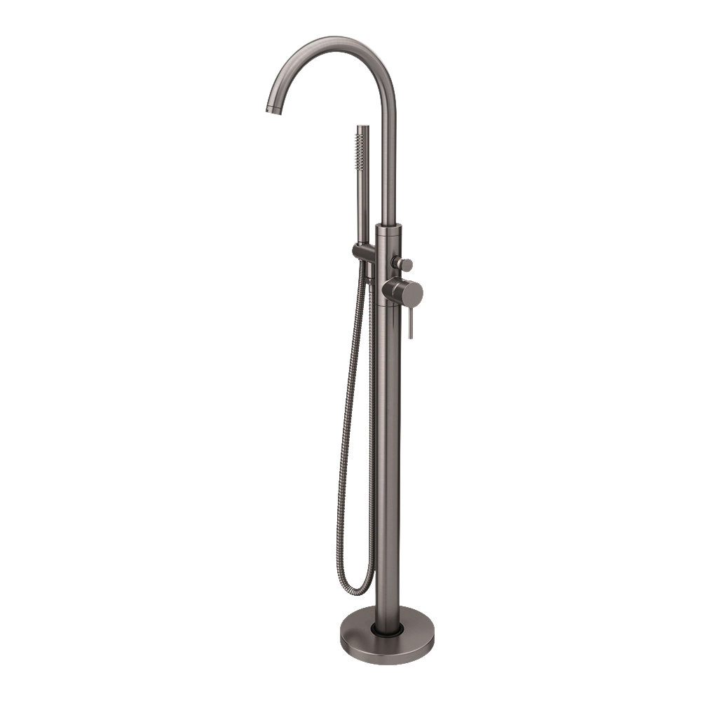 Arezzo Gunmetal Grey Freestanding Bath Tap with Shower Mixer