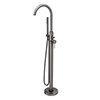 Arezzo Gunmetal Grey Freestanding Bath Tap with Shower Mixer profile small image view 1 