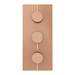 Arezzo Rose Gold Round Thermostatic Shower Pack with Ceiling Mounted Head + Handset profile small image view 3 