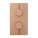 Arezzo Rose Gold Round Shower System with Twin Valve with Diverter, Wall Mounted Head + Handset profile small image view 5 