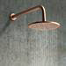 Arezzo Rose Gold Round Shower System with Twin Valve with Diverter, Wall Mounted Head + Handset profile small image view 6 