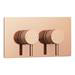 Arezzo Rose Gold Round Modern Twin Concealed Shower Valve profile small image view 5 