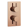 Arezzo Rose Gold Round Modern Twin Concealed Shower Valve profile small image view 1 