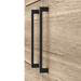Arezzo Floor Standing Vanity Unit - Rustic Oak - 500mm with Matt Black Handles profile small image view 4 