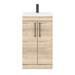 Arezzo Floor Standing Vanity Unit - Rustic Oak - 500mm with Matt Black Handles profile small image view 5 