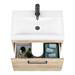 Arezzo Wall Hung Vanity Unit - Rustic Oak - 600mm with Matt Black Handle profile small image view 4 