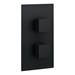 Arezzo Matt Black Square Shower Package w. Concealed Valve + Flat Fixed Shower Head profile small image view 3 