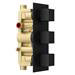 Arezzo Matt Black Square Triple Thermostatic Shower Pack w. Flat Fixed Head + Handset profile small image view 4 