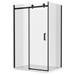 Arezzo Matt Black 1000 x 700 Frameless Sliding Door Shower Enclosure profile small image view 2 