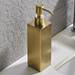 Arezzo Freestanding Square Soap Dispenser Brushed Brass profile small image view 2 