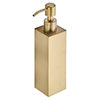 Arezzo Freestanding Square Soap Dispenser Brushed Brass profile small image view 1 