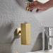 Arezzo Brushed Brass Square Wall Mounted Soap Dispenser profile small image view 4 