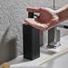 Arezzo Freestanding Square Soap Dispenser Matt Black profile small image view 4 