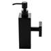 Arezzo Matt Black Square Wall Mounted Soap Dispenser profile small image view 2 