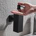 Arezzo Matt Black Square Wall Mounted Soap Dispenser profile small image view 4 