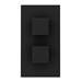 Arezzo Square Matt Black 2 Outlet Shower System (Fixed Shower Head + Slimline Waterfall Bath Spout) profile small image view 4 