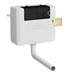 Venice Abstract White Complete Toilet Unit w. Pan, Cistern + Brushed Brass Flush profile small image view 5 