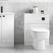 Arezzo Concealed WC Cistern incl. Matt Black Square Flush Plate profile small image view 2 