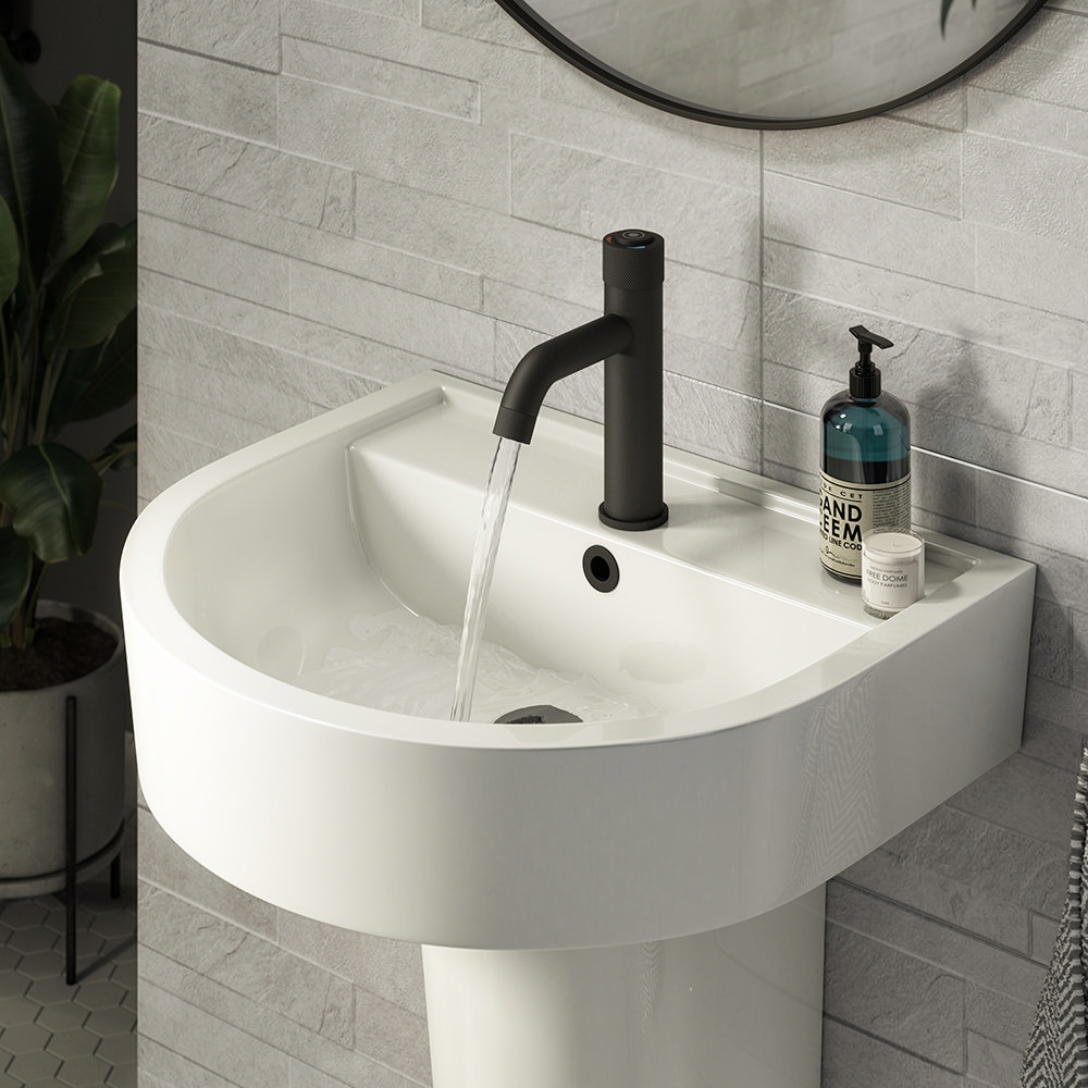 Arezzo 4Piece Modern Bathroom Suite (Wall Hung Basin + Semi Pedestal