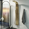 Arezzo Shower Tower Panel - Brushed Brass (Thermostatic) profile small image view 1 