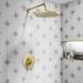 Arezzo Brushed Brass Round Concealed Dual Thermostatic Shower Valve profile small image view 4 