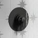 Arezzo Matt Black Round Concealed Dual Thermostatic Valve w. 200mm Shower Head profile small image view 3 