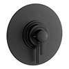 Arezzo Matt Black Round Concealed Dual Thermostatic Shower Valve profile small image view 1 