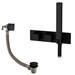 Arezzo Matt Black Square Concealed Thermostatic Shower Valve w. Handset + Freeflow Bath Filler profile small image view 5 
