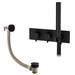 Arezzo Matt Black Round Concealed Thermostatic Shower Valve w. Handset + Freeflow Bath Filler profile small image view 5 