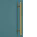 Arezzo Wall Hung Tall Storage Cabinet - Matt Teal Green - with Brushed Brass Chrome Handle profile small image view 2 