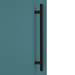 Arezzo Wall Hung Tall Storage Cabinet - Matt Teal Green - with Industrial Style Matt Black Handle profile small image view 2 