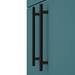 Arezzo Floor Standing Vanity Unit - Matt Green - 500mm with Industrial Style Black Handles profile small image view 3 