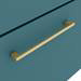 Arezzo Wall Hung Vanity Unit - Matt Green - 800mm with Brushed Brass Handle profile small image view 3 